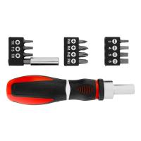 Отвертка реверсивная, набор бит, 12 шт, CrV Matrix по ценам производителя в Москве с доставкой по всей России