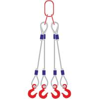 Строп канатный 4СК, с 4 крюками 1,25Т x 1М