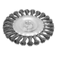 Щетка для УШМ 125 мм, М14, плоская, крученая проволока 0.5 мм Matrix по ценам производителя в Москве с доставкой по всей России