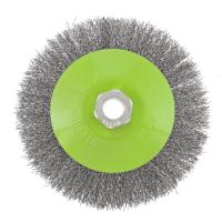 Щетка для УШМ, 125 мм, М14, "тарелка", витая проволока Сибртех по ценам производителя в Москве с доставкой по всей России