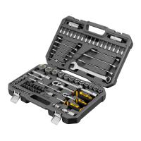 Набор инструментов, 1/2", 1/4", CrV, S2, пластиковый кейс, 82 предмета Denzel по ценам производителя в Москве с доставкой по всей России