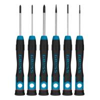 Набор отверток для точной механики, CrMo, двухкомпонентные рукоятки, 6 шт, пластиковый бокс Gross по ценам производителя в Москве с доставкой по всей России