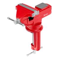 Тиски слесарные, 80 мм, настольные, поворотные, c наковальней MTX