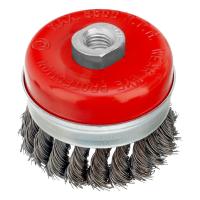 Щетка для УШМ Heavy Duty, 80 мм, М14, "чашка", крученая проволока 0.5 мм Matrix по ценам производителя в Москве с доставкой по всей России