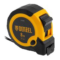 Рулетка 8м х 25мм, двухкомп. корпус, кнопка-пауза Denzel по ценам производителя в Москве с доставкой по всей России