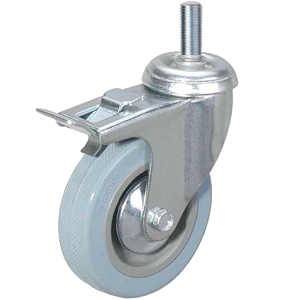 Колесо аппаратное поворотное SCtgb 42 100 мм с болтом и тормозом (F) по ценам производителя в Москве с доставкой по всей России