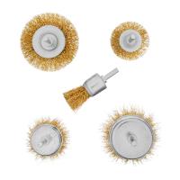 Набор щеток для дрели, 5 шт, 2 плоские, 50-75 мм, 3 "чашки", 25-50-75 мм, со шпильками Matrix по ценам производителя в Москве с доставкой по всей России