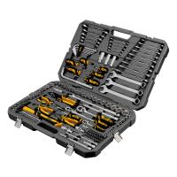 Набор инструментов, 1/2", 1/4", 3/8", CrV, S2, пластиковый кейс, 144 предмета Denzel по ценам производителя в Москве с доставкой по всей России