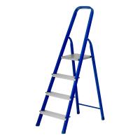 Стремянка, 4 ступени, стальной профиль, алюминиевые ступени Сибртех по ценам производителя в Москве с доставкой по всей России