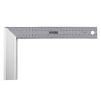 Угольник стальной 300 мм, нержавеющая сталь, градуировка, алюминиевое основание Denzel по ценам производителя в Москве с доставкой по всей России