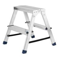 Стремянка двусторонняя 2 ступени, алюминиевая, Сибртех по ценам производителя в Москве с доставкой по всей России