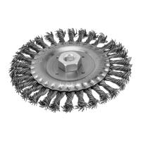 Щетка для УШМ 150 мм, М14, плоская, крученая проволока 0.8 мм Matrix по ценам производителя в Москве с доставкой по всей России