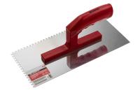 Гладилка из нержавеющей стали, 280 х 130 мм, зеркальная полировка, пластмассовая ручка, зуб 4 х 4 мм Matrix по ценам производителя в Москве с доставкой по всей России