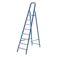 Стремянка, 8 ступеней, стальной профиль, алюминиевые ступени Сибртех по ценам производителя в Москве с доставкой по всей России