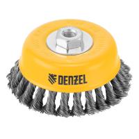 Щетка для УШМ, 125 мм, "Чашка", крученая нержавеющая проволока 0.5 мм, М14 Denzel по ценам производителя в Москве с доставкой по всей России