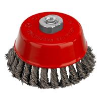 Щетка для УШМ, 100 мм, М14, "чашка", крученая проволока 0.5 мм Matrix по ценам производителя в Москве с доставкой по всей России