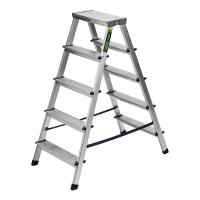 Стремянка двусторонняя 5 ступеней, алюминиевая, Сибртех по ценам производителя в Москве с доставкой по всей России