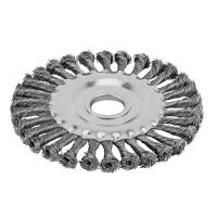 Щетка для УШМ 125 мм, посадка 22.2 мм, плоская, крученая металлическая проволока Сибртех купить в Москве с доставкой по всей России | ProtosMarket.ru