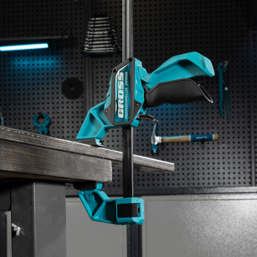 Струбцина реечная, быстрозажимная, пистолетного типа, пошаговый механизм, пластиковый корпус, 450мм Gross по ценам производителя в Москве с доставкой по всей России