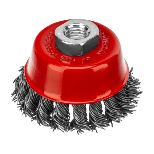 Щетка для УШМ, 75 мм, М14, "чашка", крученая проволока 0.8 мм Matrix купить в Москве с доставкой по всей России | ProtosMarket.ru