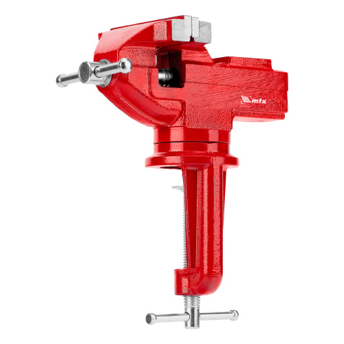 Тиски слесарные, 80 мм, настольные, поворотные, c наковальней MTX по ценам производителя в Москве с доставкой по всей России