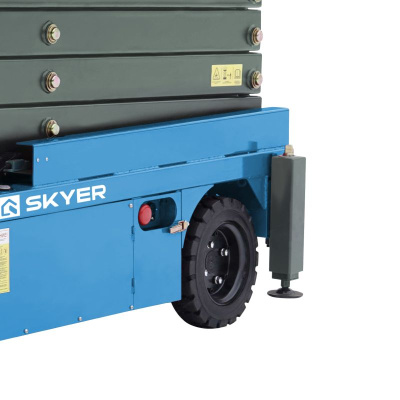 Подъемник самоходный электрический ножничный ведомый SKYER SPFP1403 по ценам производителя в Москве с доставкой по всей России