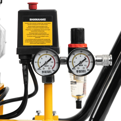 Компрессор безмасляный, малошумный DLS 1800/100,1800 Вт, 3x600, 100 л, 345 л/мин Denzel по ценам производителя в Москве с доставкой по всей России