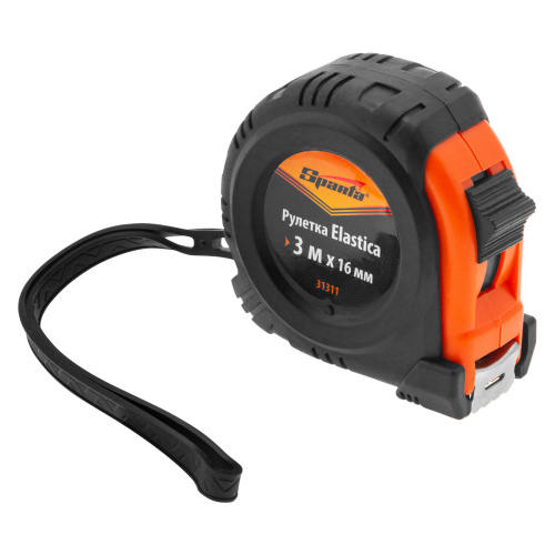 Рулетка Elastica,3 м х 16 мм,обрезиненный корпус Sparta по ценам производителя в Москве с доставкой по всей России
