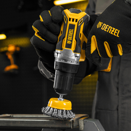 Щетка для дрели, 65 мм, Чашка, со шпилькой, нержавеющая крученая проволока Denzel по ценам производителя в Москве с доставкой по всей России