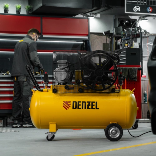 Компрессор воздушный рем. привод BCV 5500-T/200, 5,5 кВт, 200 литров, 850 л/мин Denzel по ценам производителя в Москве с доставкой по всей России