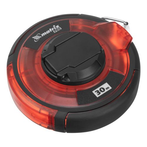 Рулетка геодезическая 30 м х 12,5 мм, закрытый корпус, стальная лента, односторонняя шкала, Pro Matrix по ценам производителя в Москве с доставкой по всей России