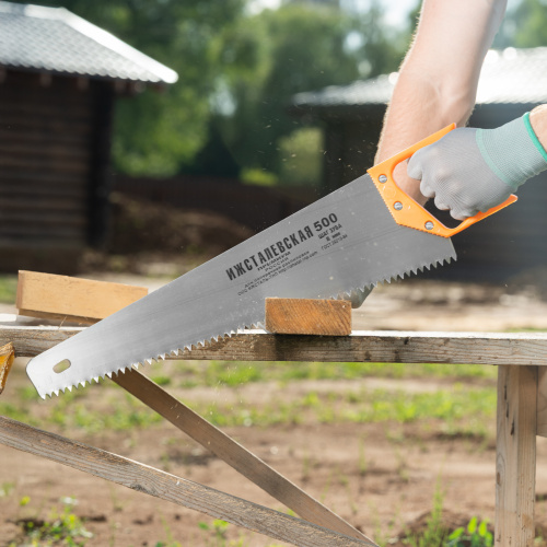 Ножовка по дереву, 500 мм, шаг зубьев 8 мм, пластиковая рукоятка по ценам производителя в Москве с доставкой по всей России