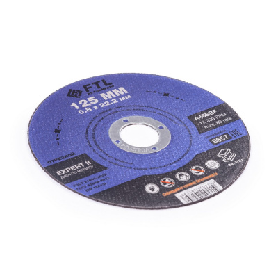 Круг отрезной по металлу FTL Expert II 125 х 0,8 х 22,2 мм A46SBF купить в Москве с доставкой по всей России | ProtosMarket.ru