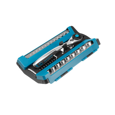 Набор торцевых головок, трещотка 120 зубьев, 1/2", 1/4", CrV, 41 предмет Gross по ценам производителя в Москве с доставкой по всей России