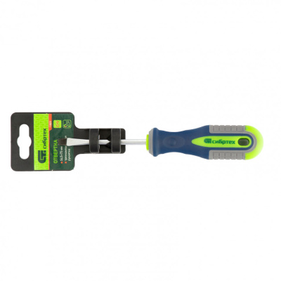 Отвертка, SL5 х 75 мм, CrV, трехкомпонентная рукоятка Сибртех по ценам производителя в Москве с доставкой по всей России