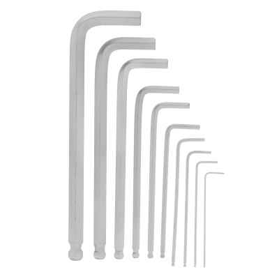 Набор ключей имбусовых HEX, 1.5-12 мм, CrV, 10 шт, удлиненных, шарообразный наконечник, с сатинированным покрытием, чехол Matrix по ценам производителя в Москве с доставкой по всей России