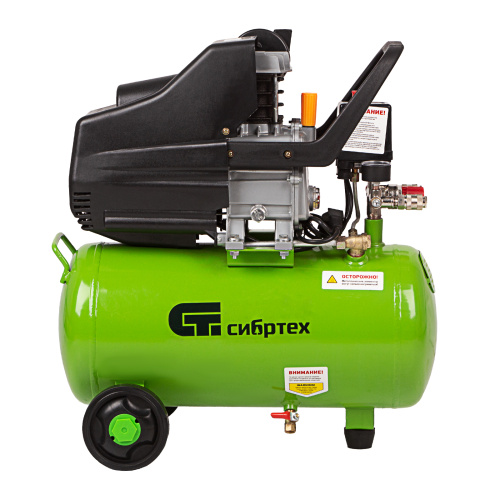 Компрессор воздушный КК-1500/24, 1.5 кВт, 198 л/мин, 24 л, прямой привод, масляный Сибртех по ценам производителя в Москве с доставкой по всей России