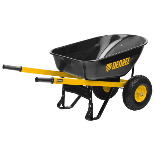 Тачка строительная, усиленная, объем 140 л, 250 кг, двухколесная, колесо 15х6.00-6 Denzel по ценам производителя в Москве с доставкой по всей России