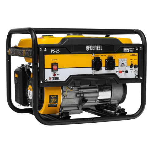 Генератор бензиновый PS 25, 2.5 кВт, 230 В, 15 л, ручной стартер Denzel по ценам производителя в Москве с доставкой по всей России