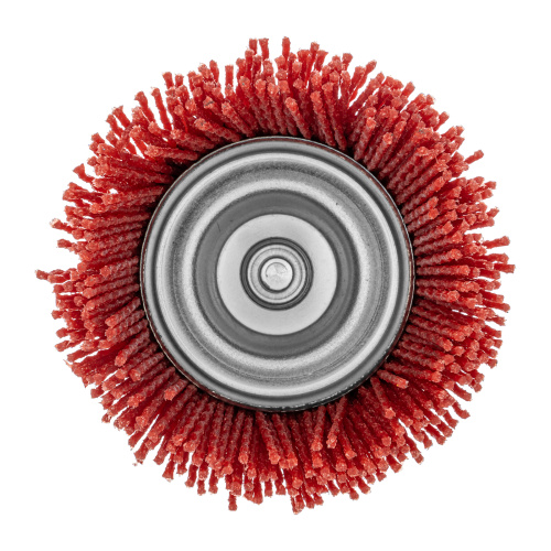 Щетка для дрели, 75 мм, Чашка, со шпилькой, нейлоновая щетина Denzel по ценам производителя в Москве с доставкой по всей России