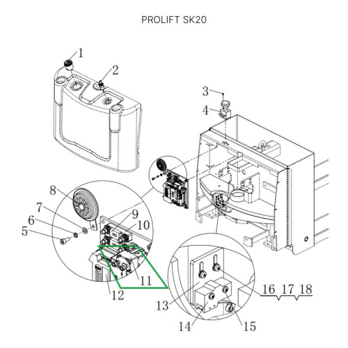 Контактор двигателя подъема 24В для штабелеров SDR/SDK, для тележек SK20 по ценам производителя в Москве с доставкой по всей России