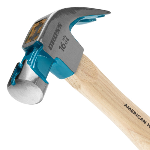 Молоток-гвоздодер, 450 г, угол 45, магнит, обрезиненная рукоятка American hickory GROSS по ценам производителя в Москве с доставкой по всей России