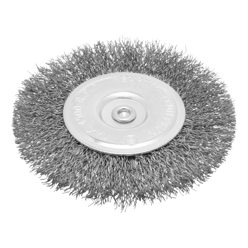 Щетка для дрели 100 мм, плоская со шпилькой, витая проволока Сибртех по ценам производителя в Москве с доставкой по всей России