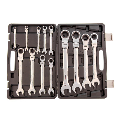 Набор ключей комбинированных, трещоточных шарнирных 13 шт. Matrix по ценам производителя в Москве с доставкой по всей России