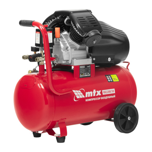 Компрессор воздушный КК-2200/50, 2,2 кВт, 350 л/мин, 50 л, прямой привод, масляный MTX по ценам производителя в Москве с доставкой по всей России
