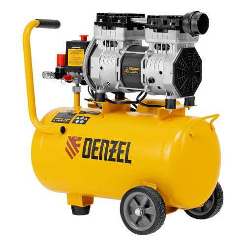 Компрессор DLS950/24 безмаслянный малошумный 950 Вт, 165 л/мин, ресивер 24 л Denzel по ценам производителя в Москве с доставкой по всей России