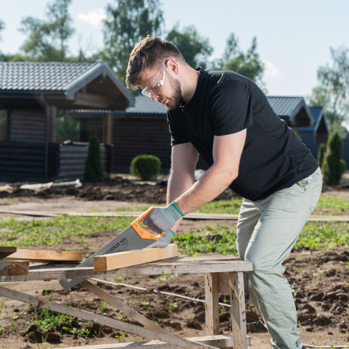 Ножовка по дереву, 400 мм, шаг зубьев 5 мм, пластиковая рукоятка по ценам производителя в Москве с доставкой по всей России