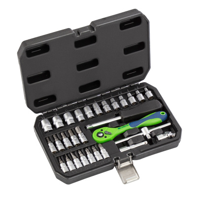 Набор инструментов 29 предметов, CrV, 1/4" Сибртех по ценам производителя в Москве с доставкой по всей России