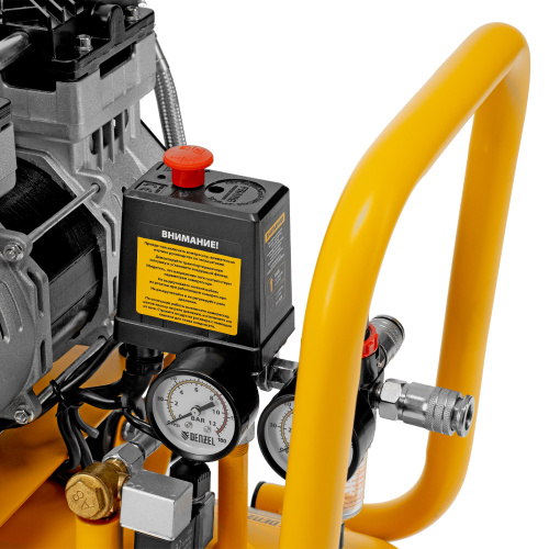 Компрессор безмасляный, малошумный DLS 1500/50, 1500 ВТ, 2x750, 50 л, 260 л/мин Denzel по ценам производителя в Москве с доставкой по всей России