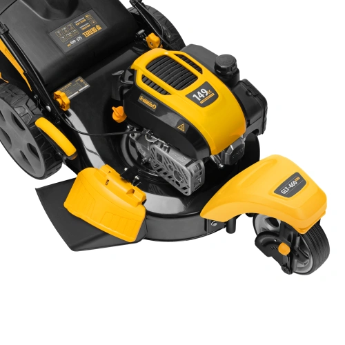 Бензиновая газонокосилка GLT-460SP-T, Trike 149 см3, 46 см, привод, панель, 60л Denzel по ценам производителя в Москве с доставкой по всей России